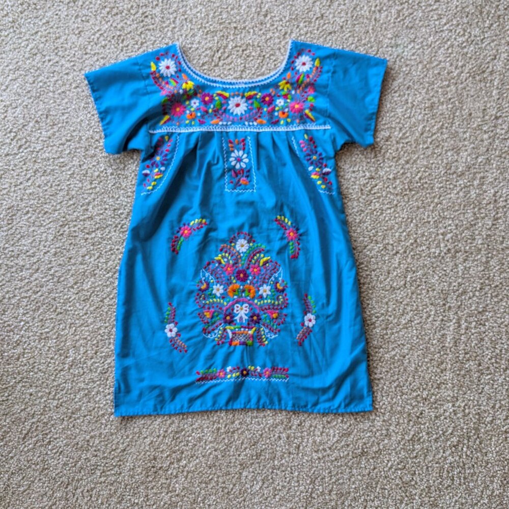 Blue Embroidered Tunic